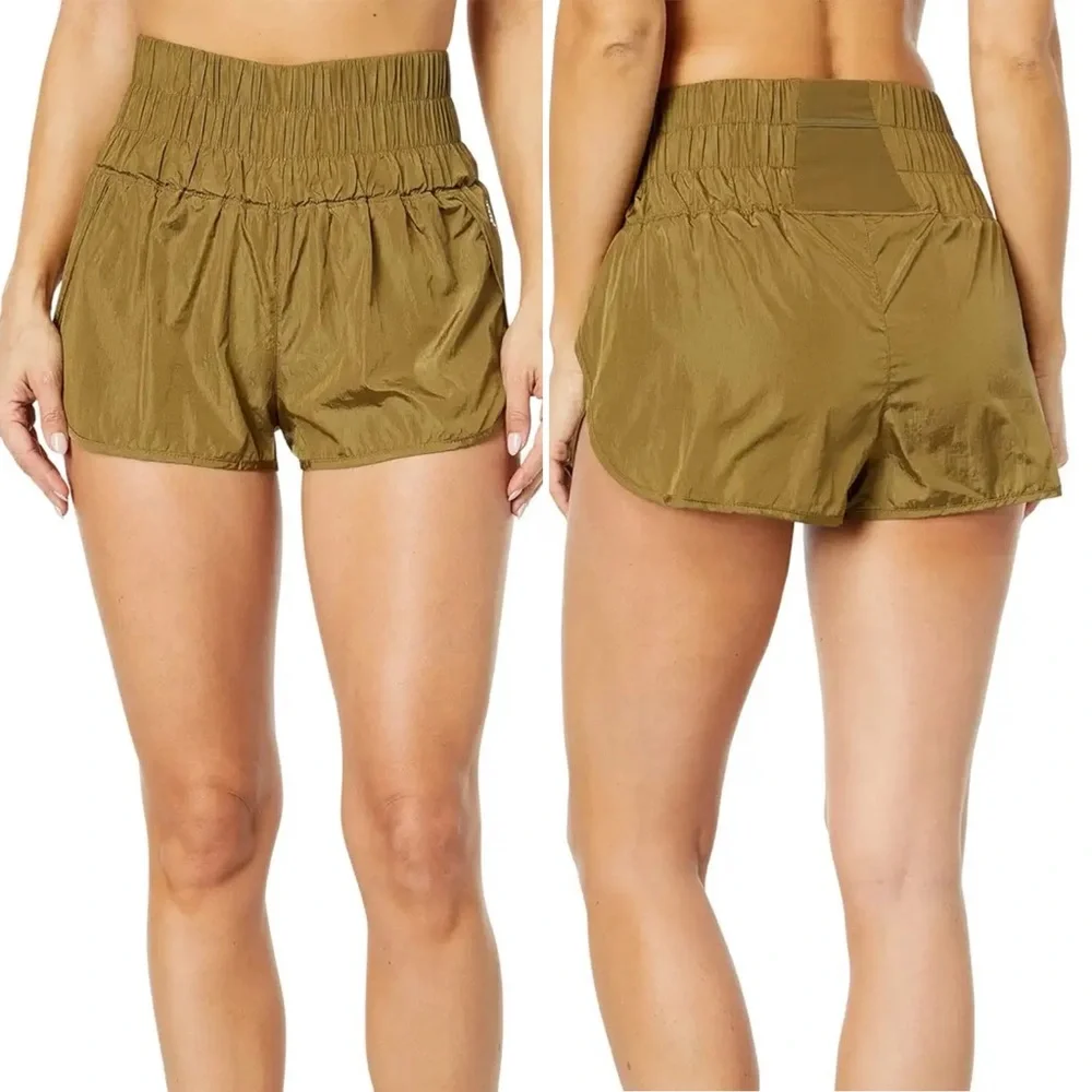 NWT Free People The Way Home Shorts In Army Green Size Large